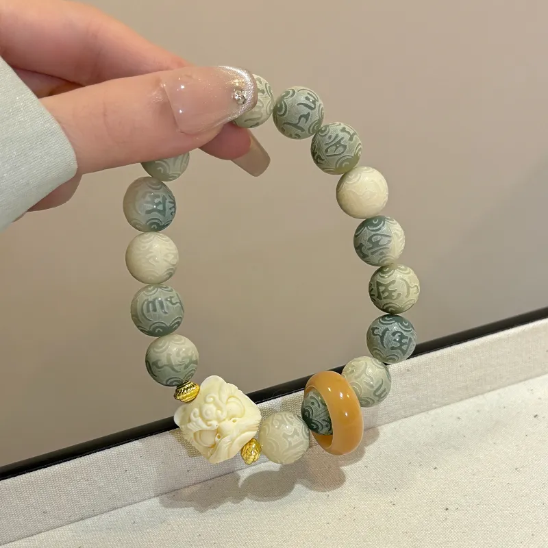There Is You In The Long World White Jade Bodhi Bracelets Unisex-16