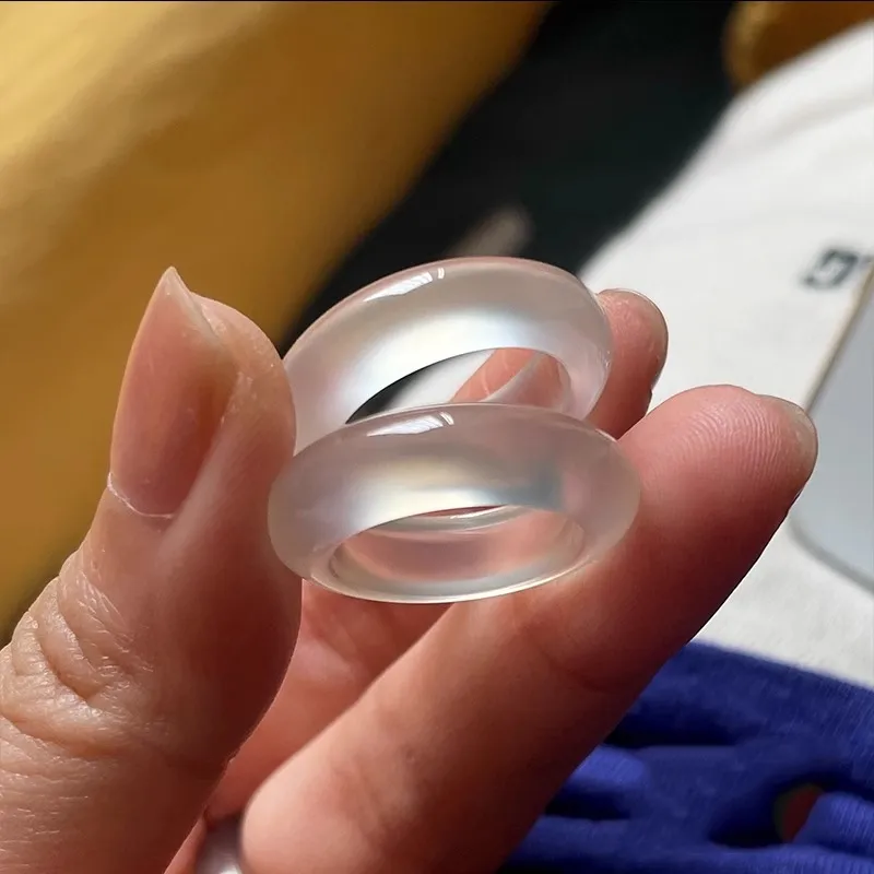 Moon Jewelry Agate Jade Rings Unisex-5