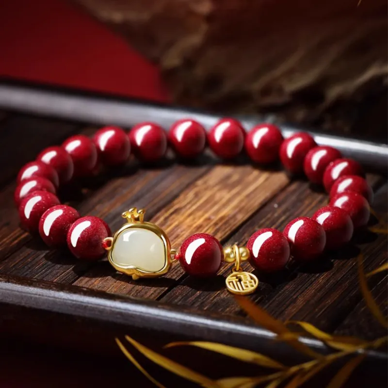 Moon Jewelry Cinnabar Bracelets Unisex-39