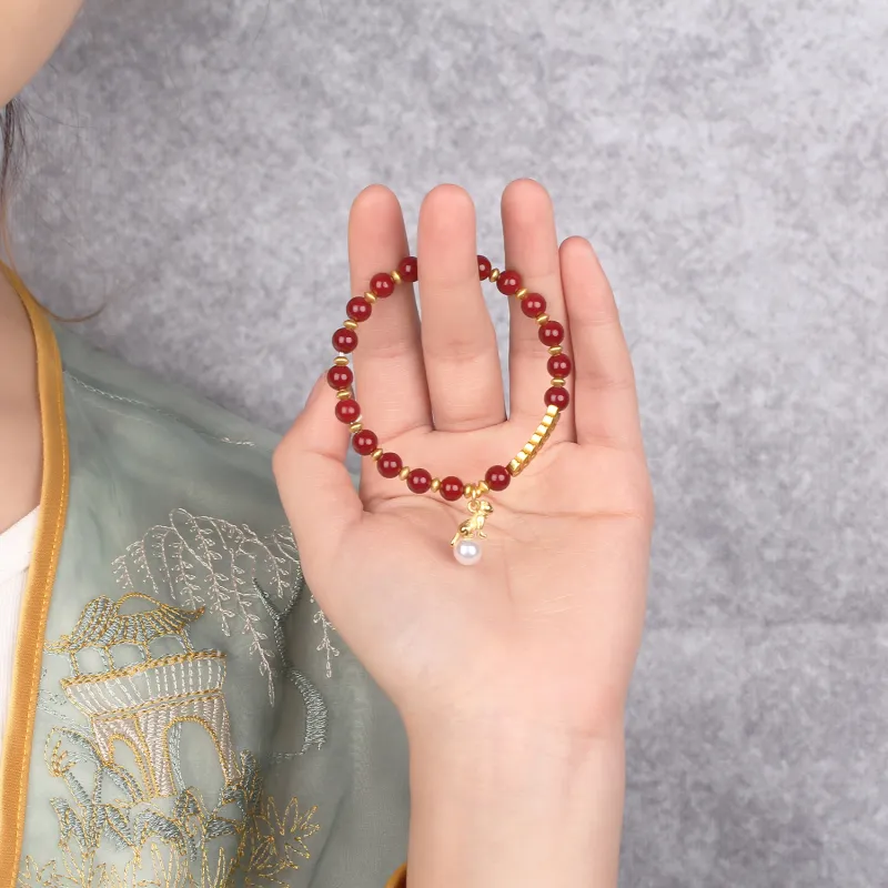 Moon Jewelry Cinnabar Bracelets Unisex-2