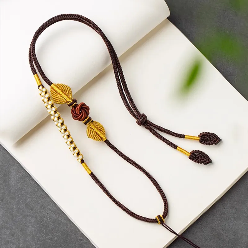 Moon Jewelry Braided String Necklaces Unisex-13