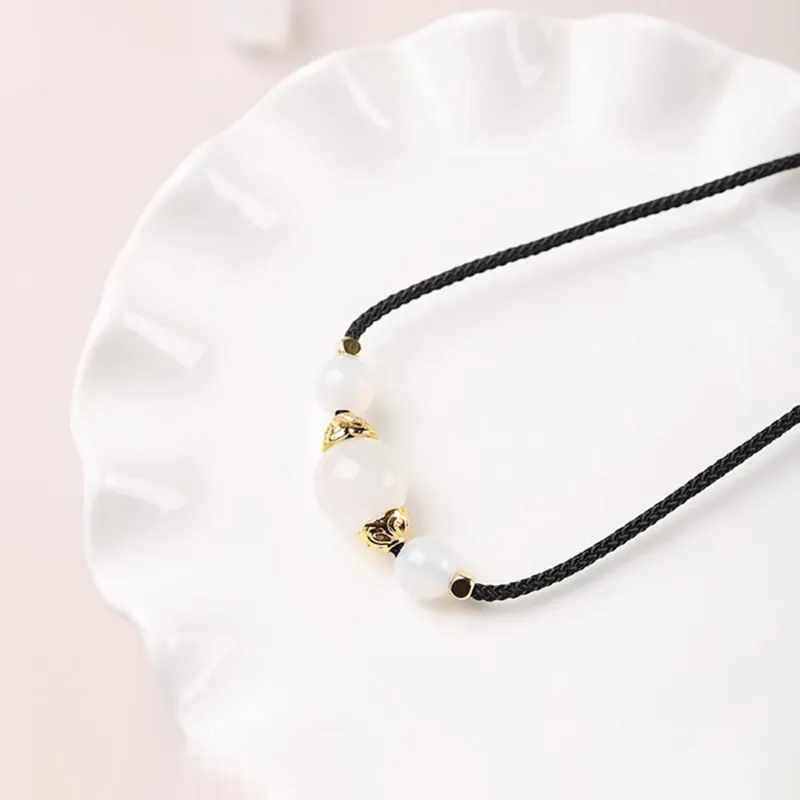 Moon Jewelry Agate Necklaces Unisex-3