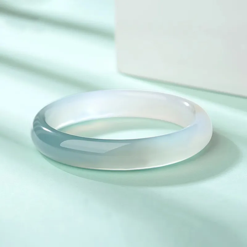 Moon Jewelry Chalcedony Jade Bangles Unisex-1