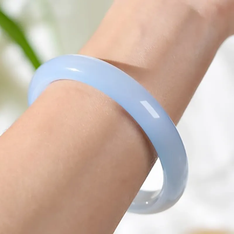 Moon Jewelry Natural Agate Jade Bangles Women's-1