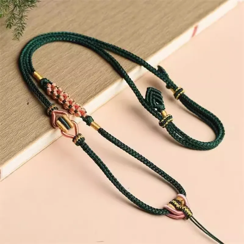 Moon Jewelry Braided String Necklaces Unisex-5