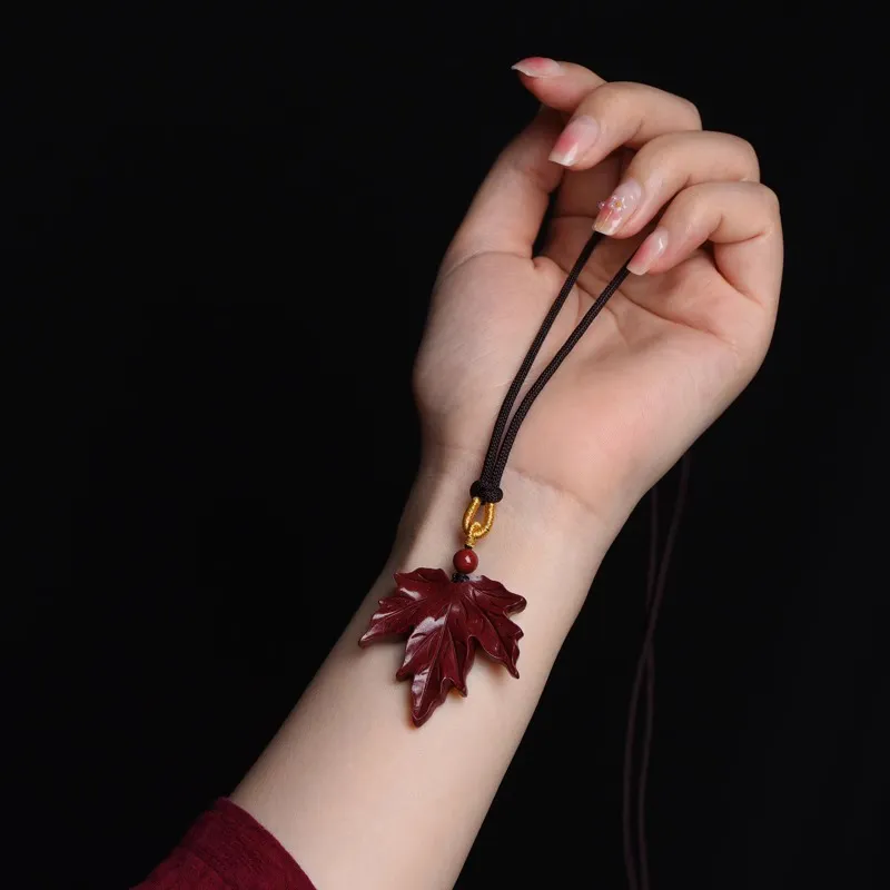 Moon Jewelry Reconstructed Cinnabar Pendants Unisex-1