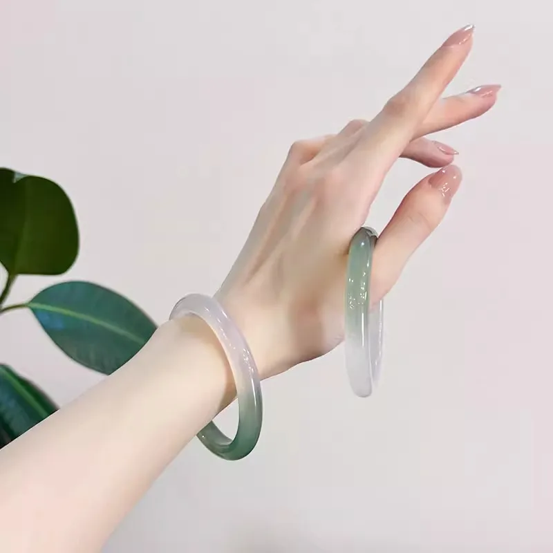 Moon Jewelry Agate Jade Bangles Women's-4