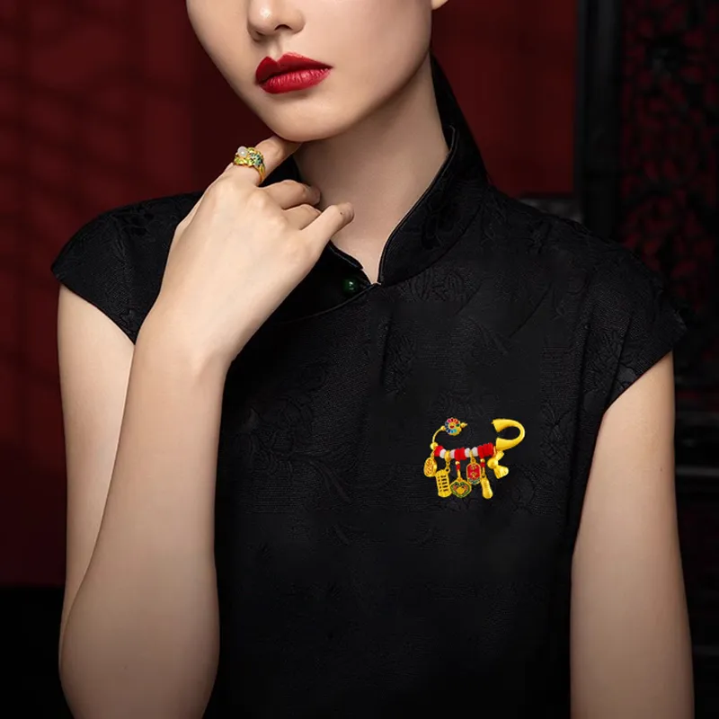 Moon Jewelry Alloy Brooches Unisex-2