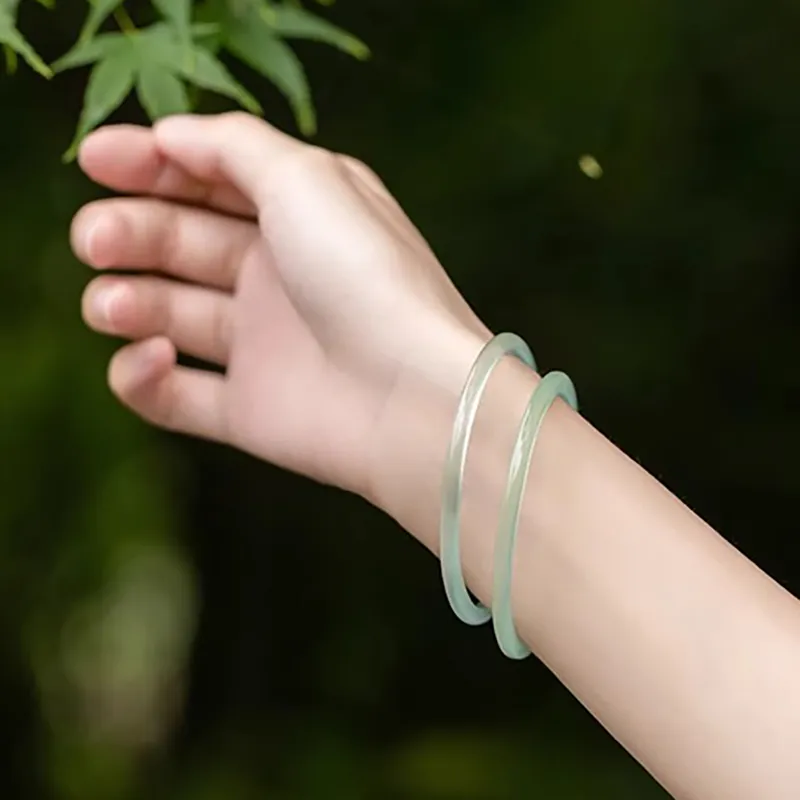 Moon Jewelry Natural Agate Jade Bangles Unisex-6