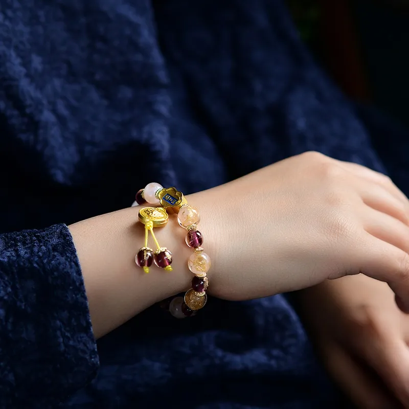 Moon Jewelry Colored Glaze Jade Bracelets Women's-2