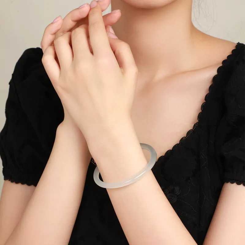 Moon Jewelry Natural Agate Bangles Women's-1