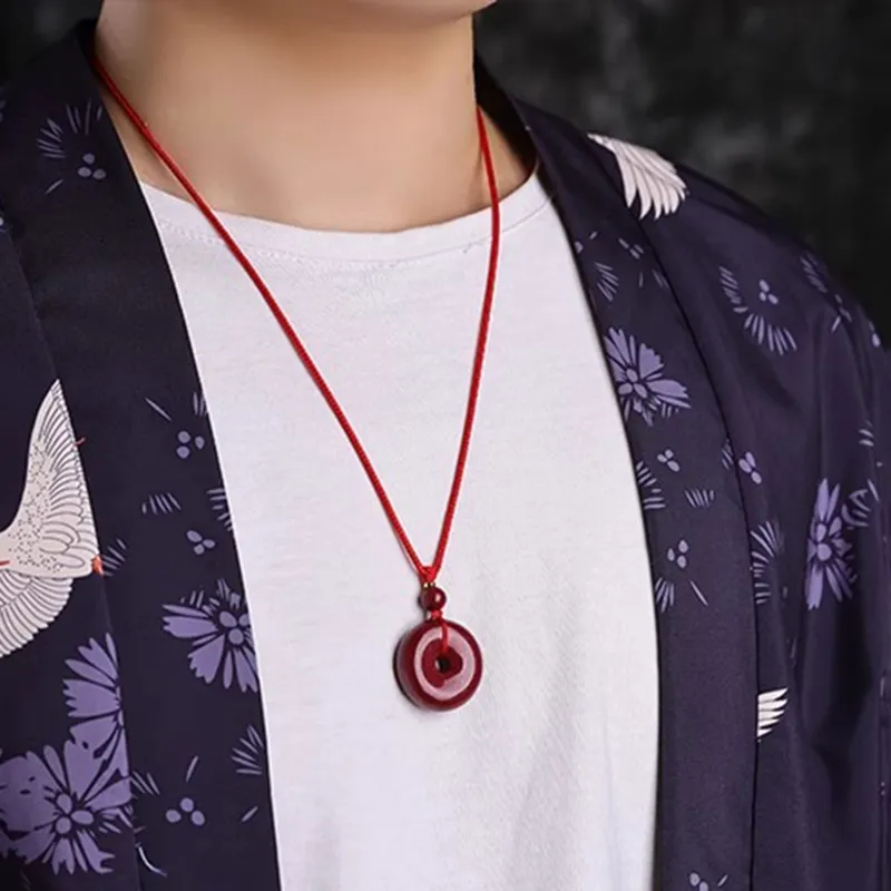 Moon Jewelry Reconstructed Cinnabar Necklaces Unisex-47