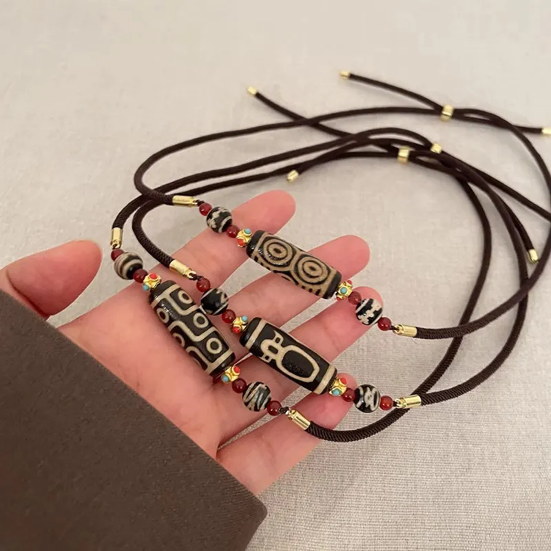 Moon Jewelry Agate Necklaces Unisex-2