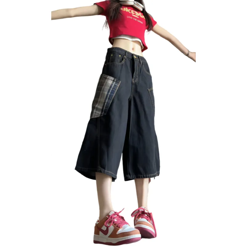 ROBINHOOD Denim Shorts Women's Black-4