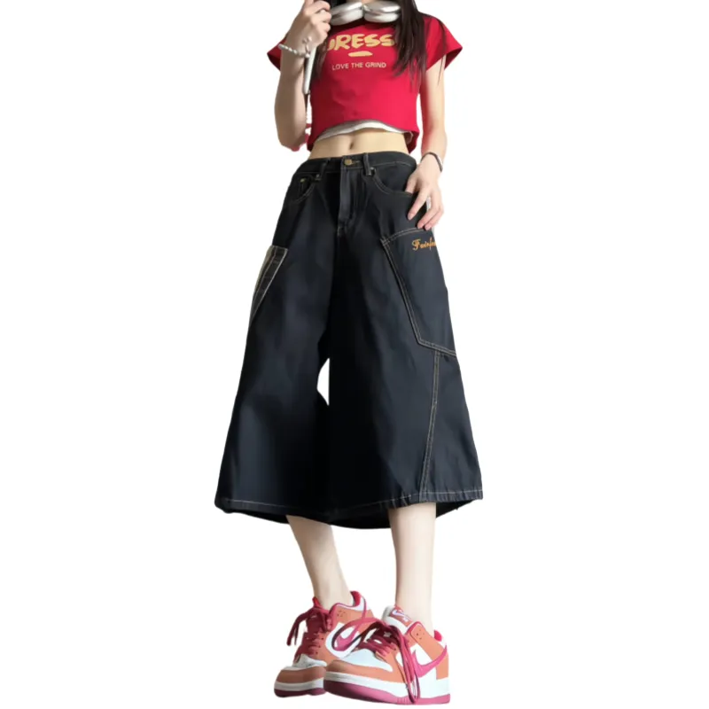 ROBINHOOD Denim Shorts Women's Black-5