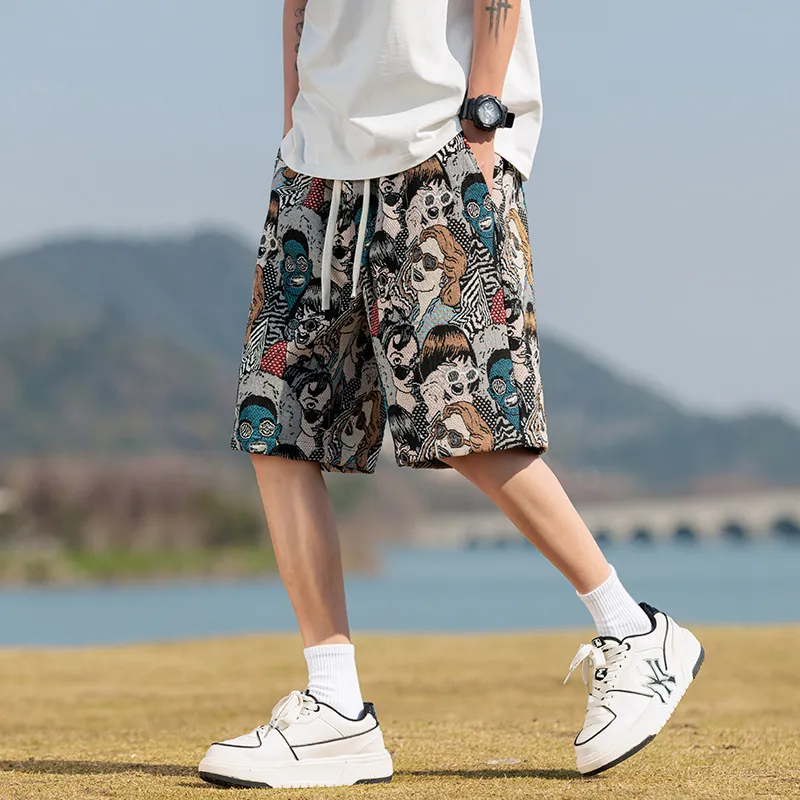 ROBINHOOD Casual Shorts Women's Embroidery Person-5