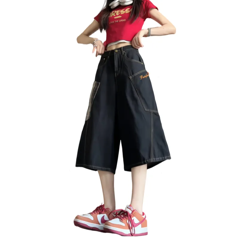ROBINHOOD Denim Shorts Women's Black-3