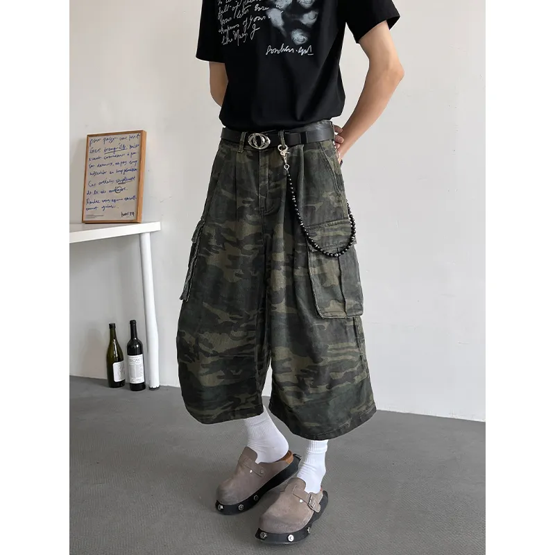 ROBINHOOD Denim Shorts Women's Camouflage-4