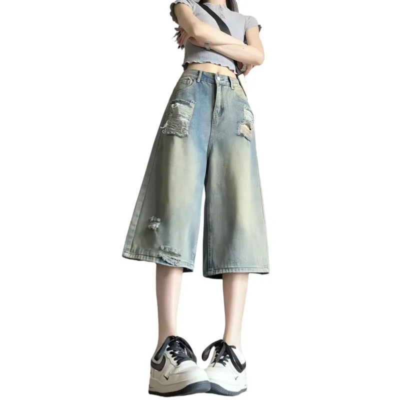 ROBINHOOD Denim Shorts Women's Vintage-3