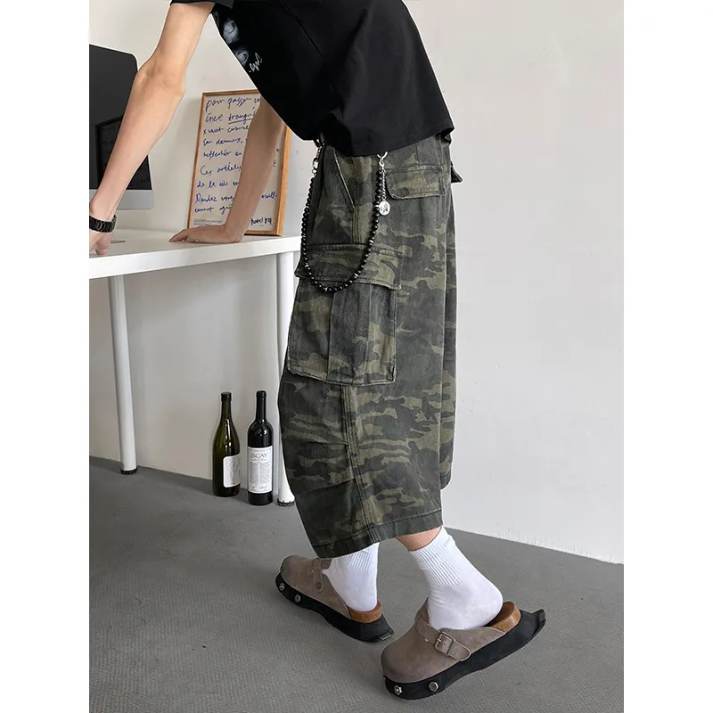 ROBINHOOD Denim Shorts Women's Camouflage-3