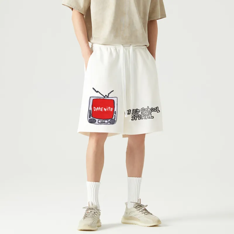 AFTER SCHOOL SPECIAL Casual Shorts Unisex White-5