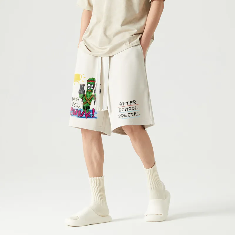 AFTER SCHOOL SPECIAL Casual Shorts Unisex Apricot-5