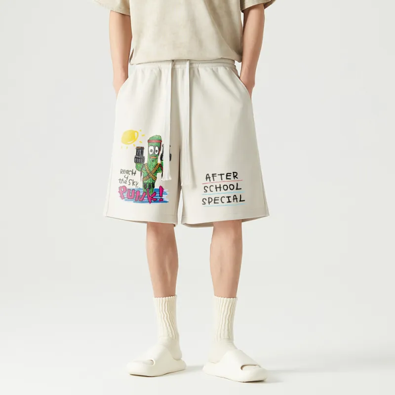 AFTER SCHOOL SPECIAL Casual Shorts Unisex Apricot-6