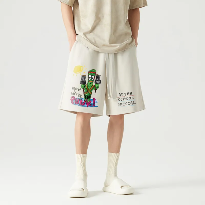 AFTER SCHOOL SPECIAL Casual Shorts Unisex Apricot-3