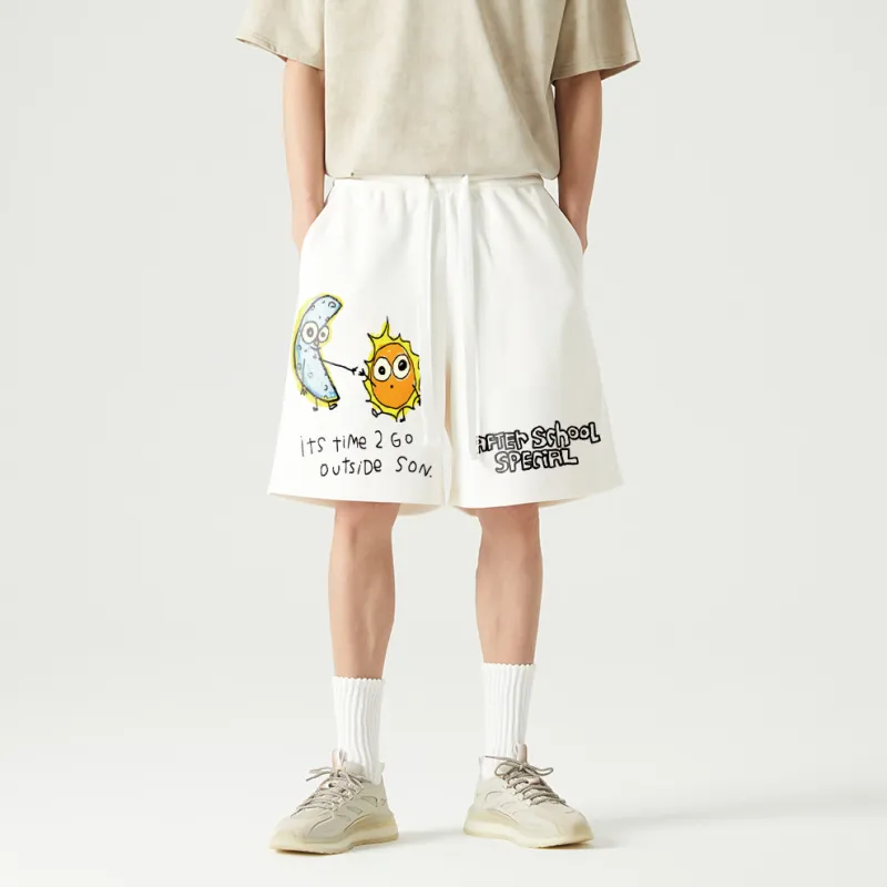 AFTER SCHOOL SPECIAL Casual Shorts Unisex White-5