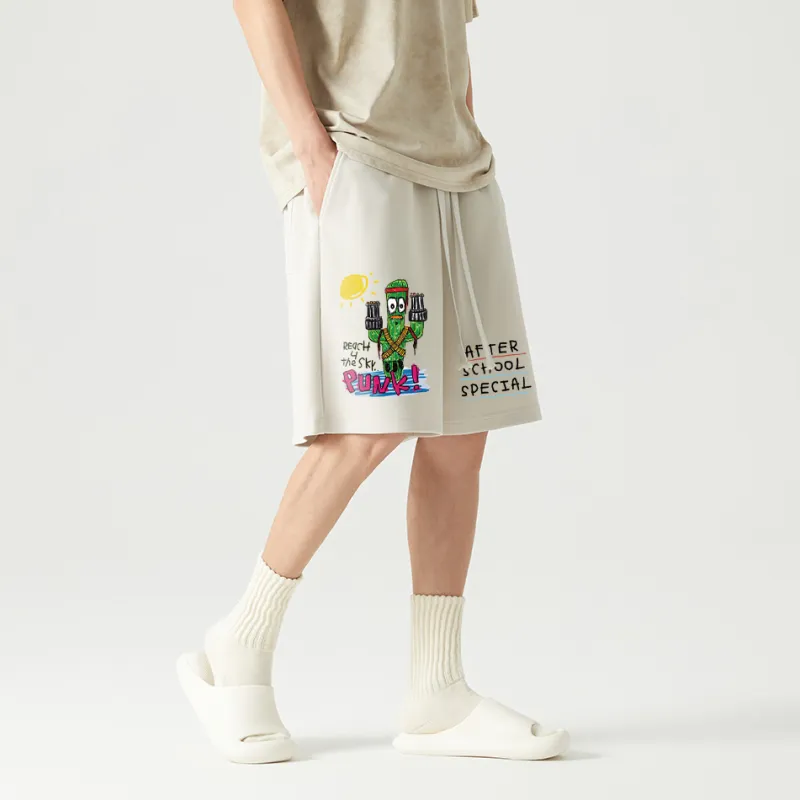 AFTER SCHOOL SPECIAL Casual Shorts Unisex Apricot-4