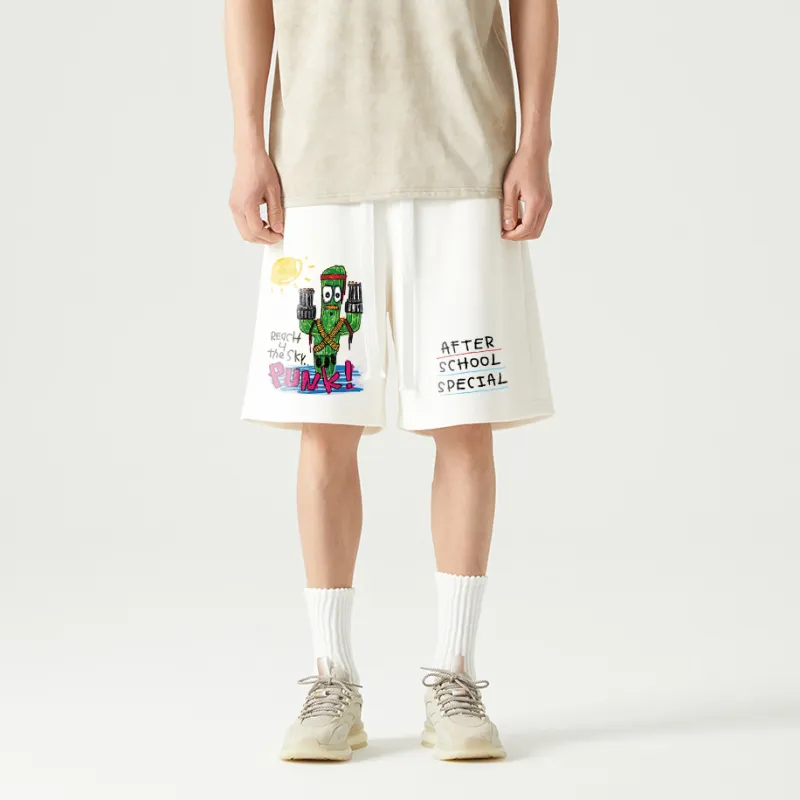 AFTER SCHOOL SPECIAL Casual Shorts Unisex White-3