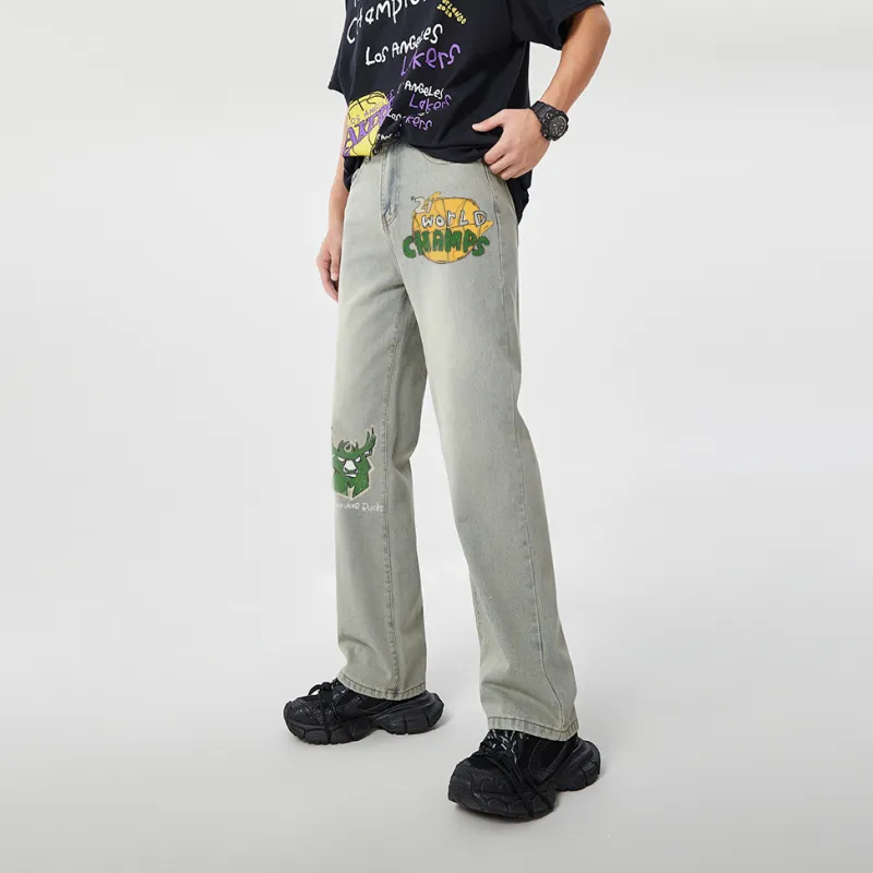 AFTER SCHOOL SPECIAL Jeans Unisex Yellow Mud-2