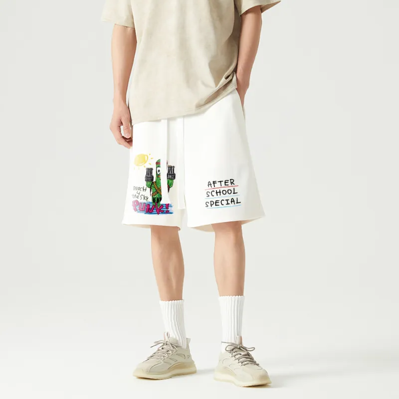 AFTER SCHOOL SPECIAL Casual Shorts Unisex White-4