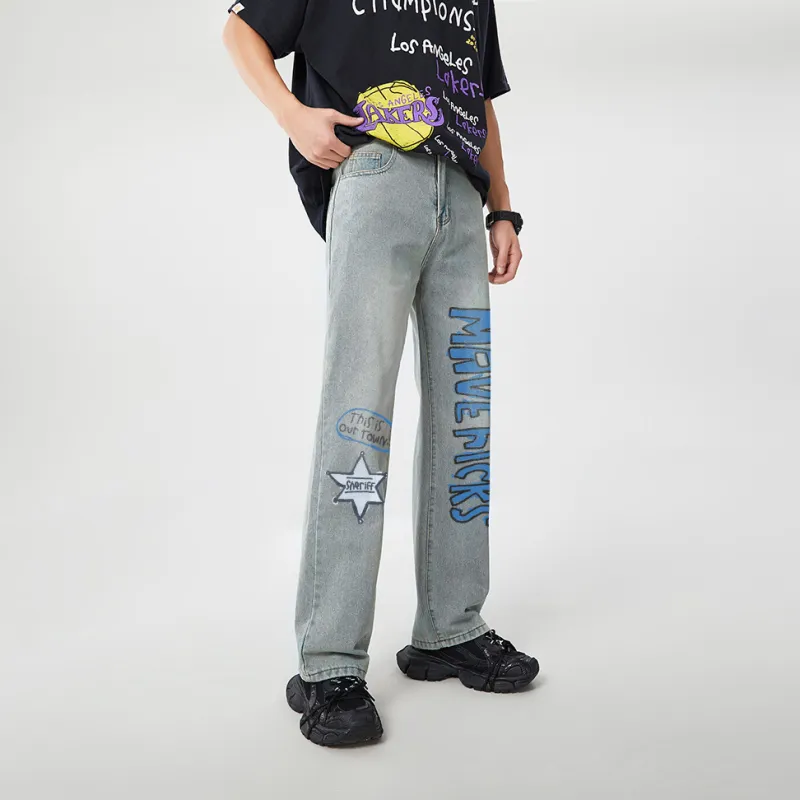AFTER SCHOOL SPECIAL Jeans Unisex Light Blue-2