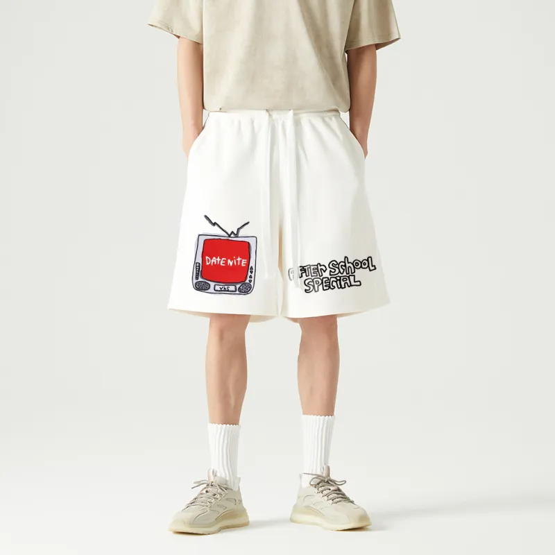 AFTER SCHOOL SPECIAL Casual Shorts Unisex White-6