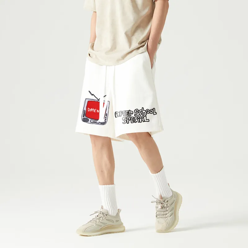 AFTER SCHOOL SPECIAL Casual Shorts Unisex White-7