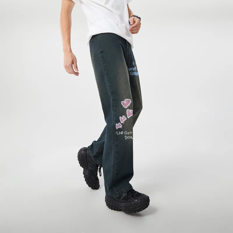AFTER SCHOOL SPECIAL Jeans Unisex Vintage Blue-2