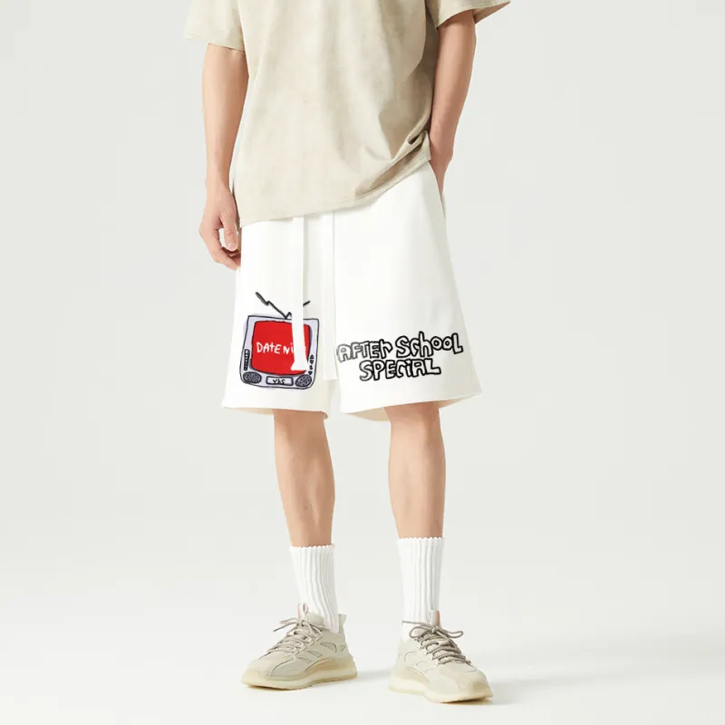 AFTER SCHOOL SPECIAL Casual Shorts Unisex White-8