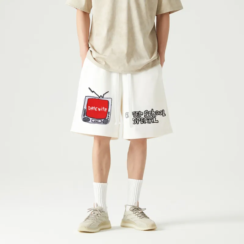 AFTER SCHOOL SPECIAL Casual Shorts Unisex White-4