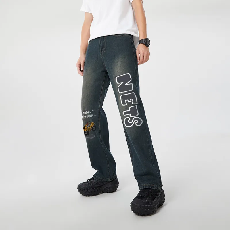 AFTER SCHOOL SPECIAL Jeans Unisex Vintage Blue-2
