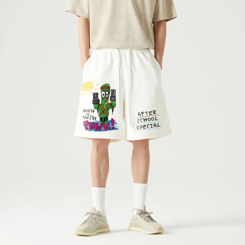 AFTER SCHOOL SPECIAL Casual Shorts Unisex White-5