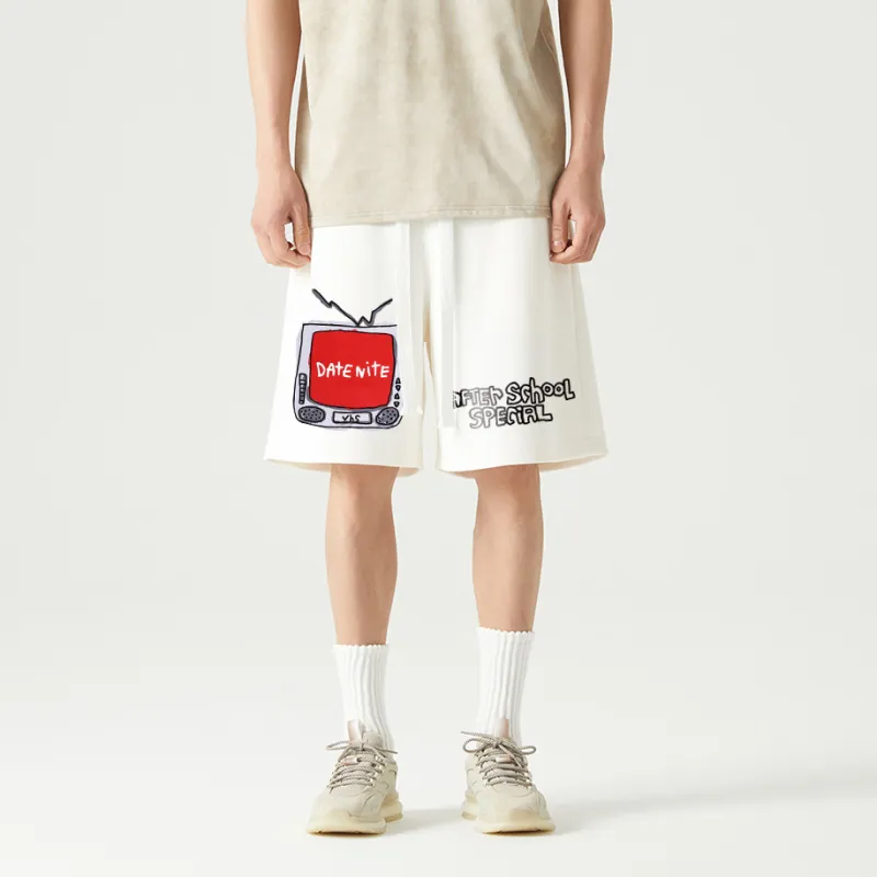 AFTER SCHOOL SPECIAL Casual Shorts Unisex White-3
