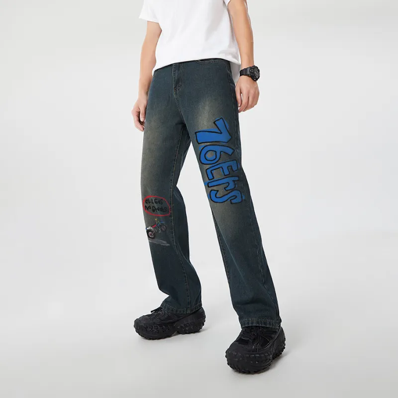 AFTER SCHOOL SPECIAL Jeans Unisex Vintage Blue-2