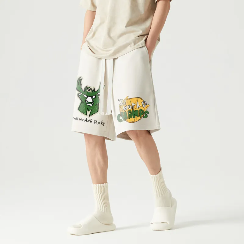 AFTER SCHOOL SPECIAL Casual Shorts Unisex Apricot-4