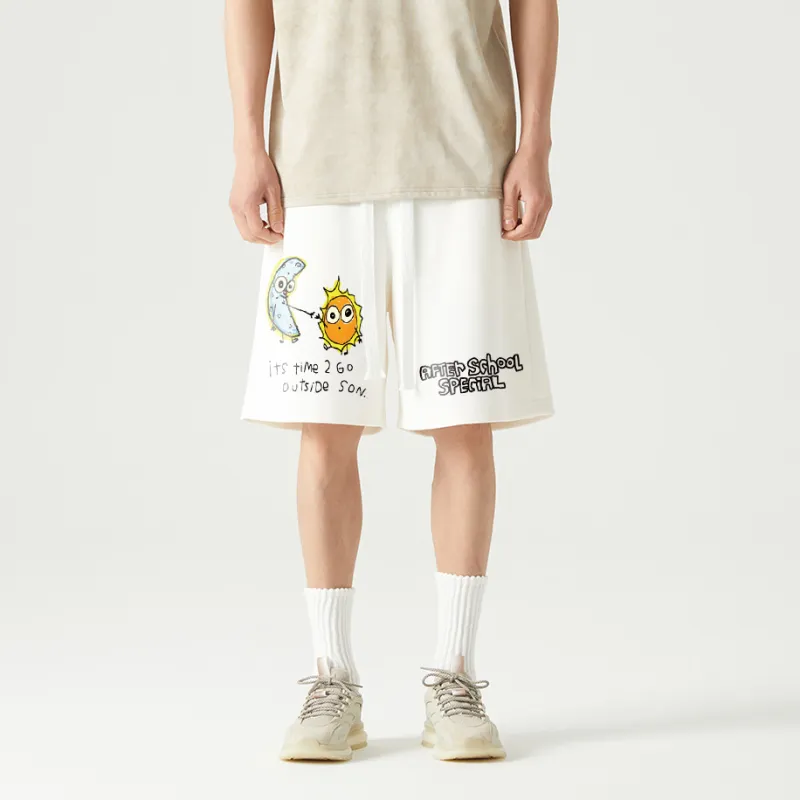 AFTER SCHOOL SPECIAL Casual Shorts Unisex White-3