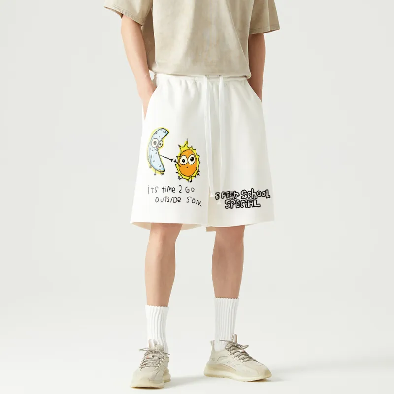 AFTER SCHOOL SPECIAL Casual Shorts Unisex White-6
