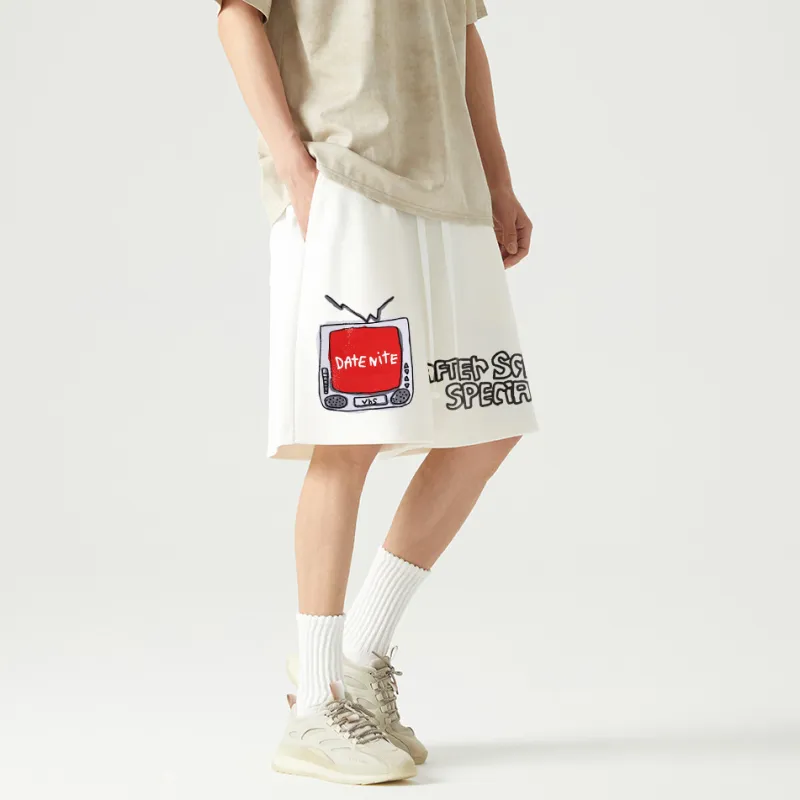 AFTER SCHOOL SPECIAL Casual Shorts Unisex White-9