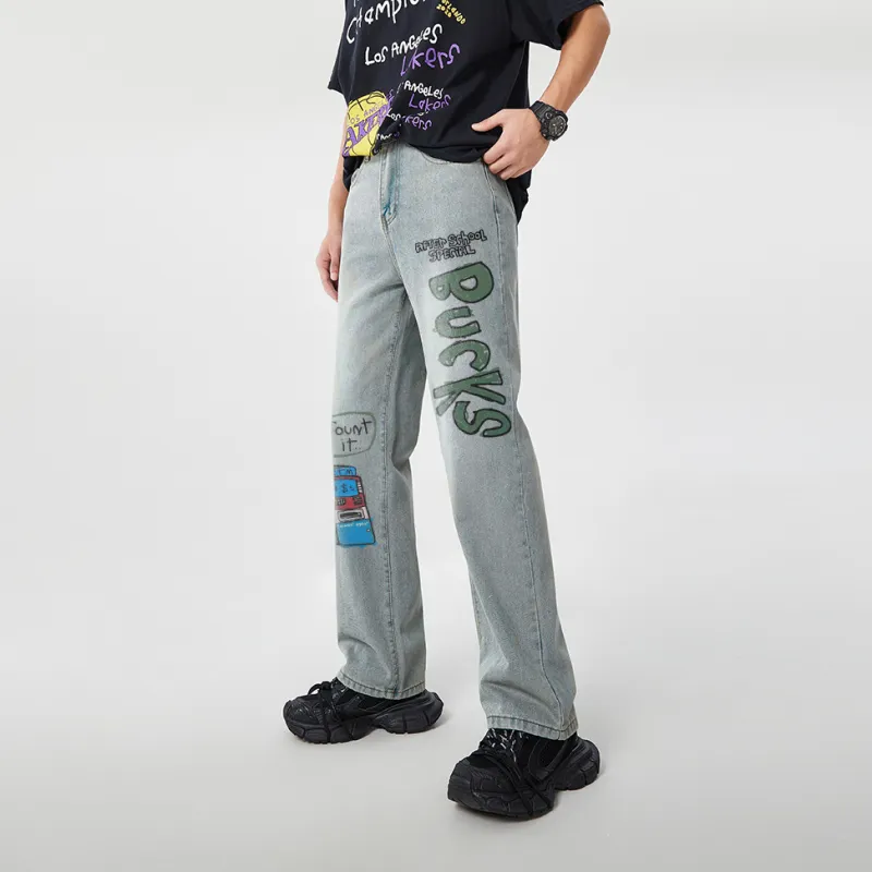 AFTER SCHOOL SPECIAL Jeans Unisex Light Blue-2