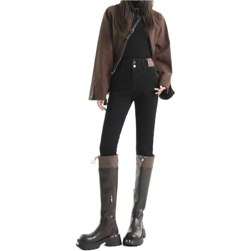 Concubine Zhu Jeans Women's Black-4