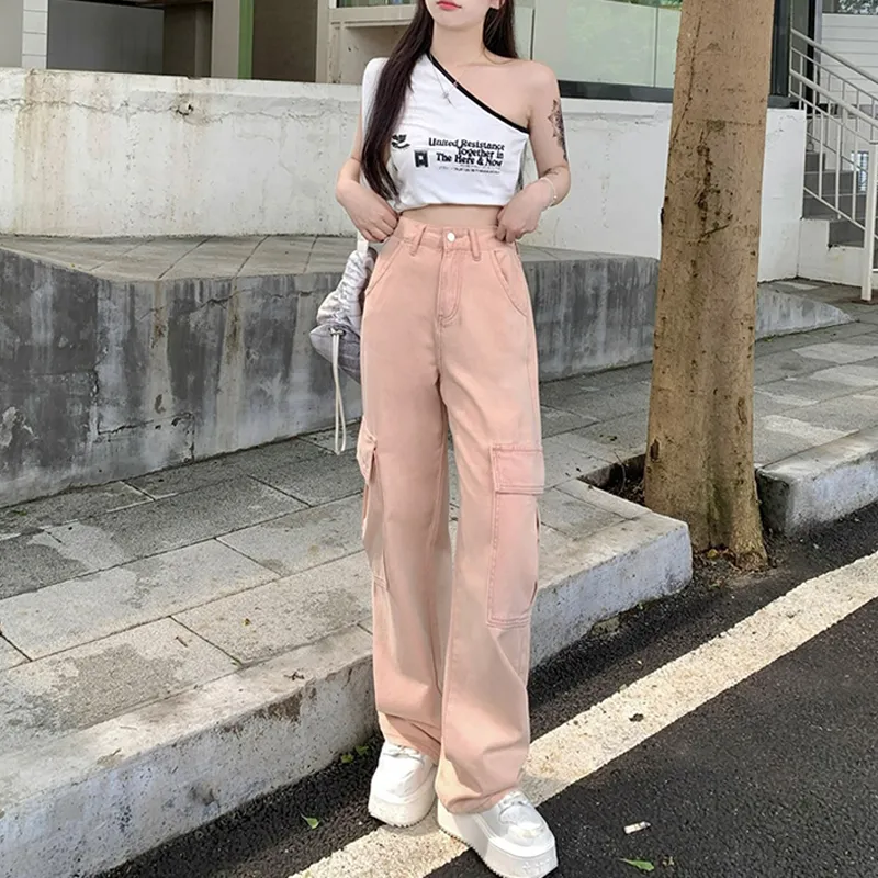 Concubine Zhu Jeans Women's Pink-4